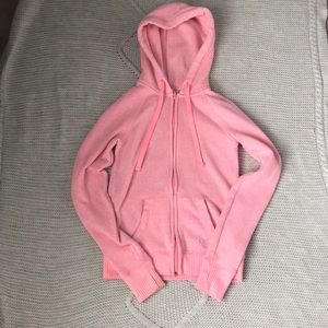 Pink zip up sweater